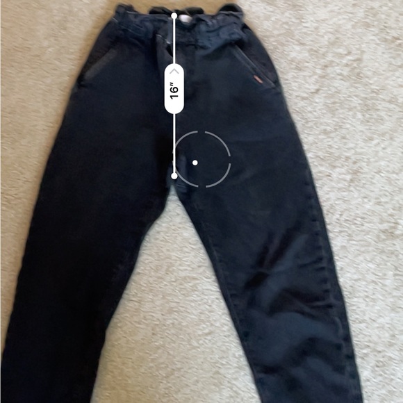 Zara high waisted women’s black baggy jeans pants elastic waist - Picture 6 of 14